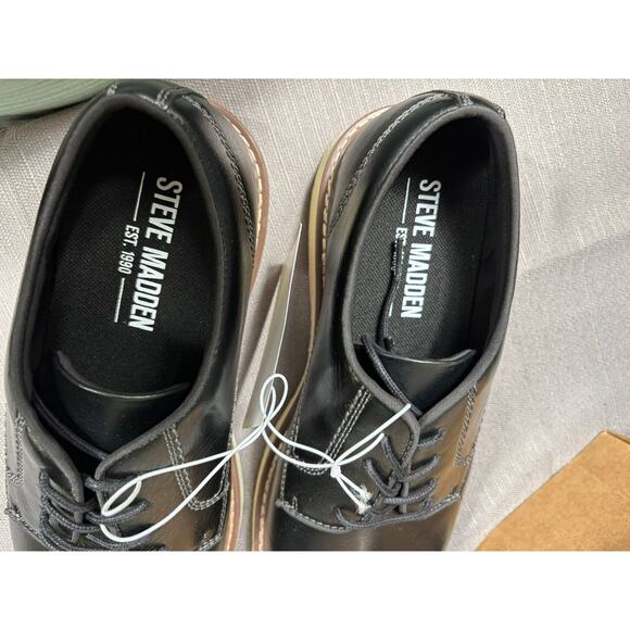 Steve Madden P-Jansen Mens Oxford Dress Shoes Size 10.5 Black 1849688 NEW main image 9